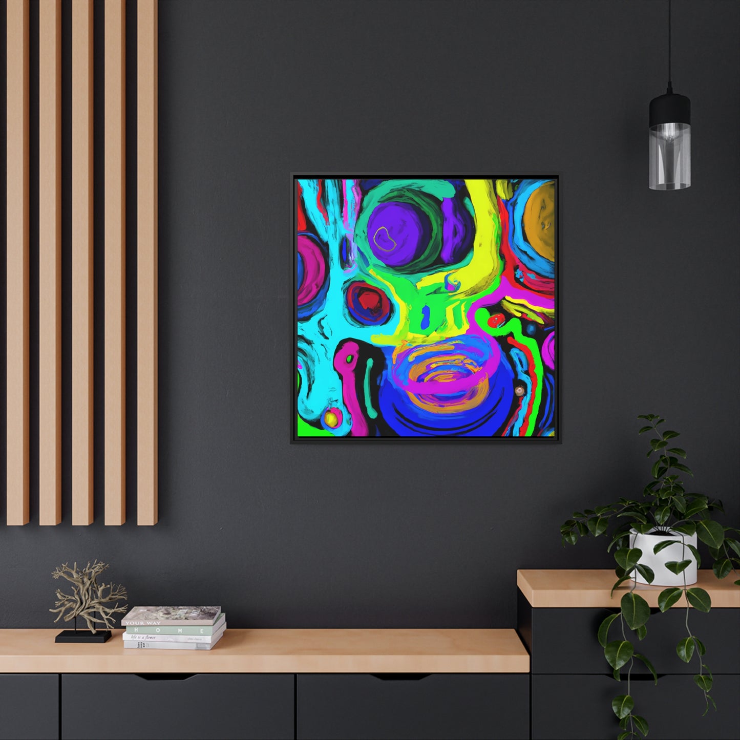 Fabstract 37 - on Framed Canvas