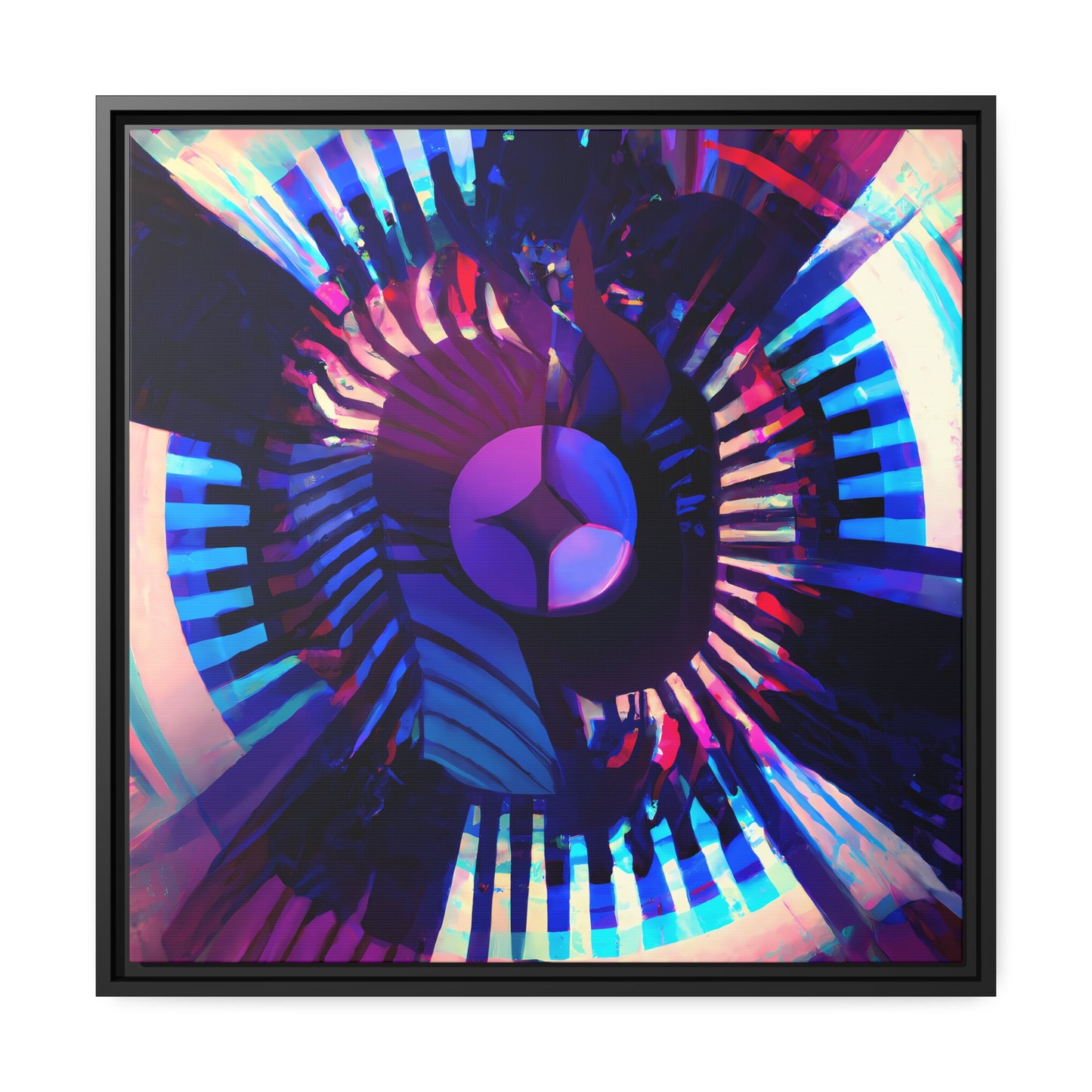 Neon Nexus 9 - on Framed Canvas