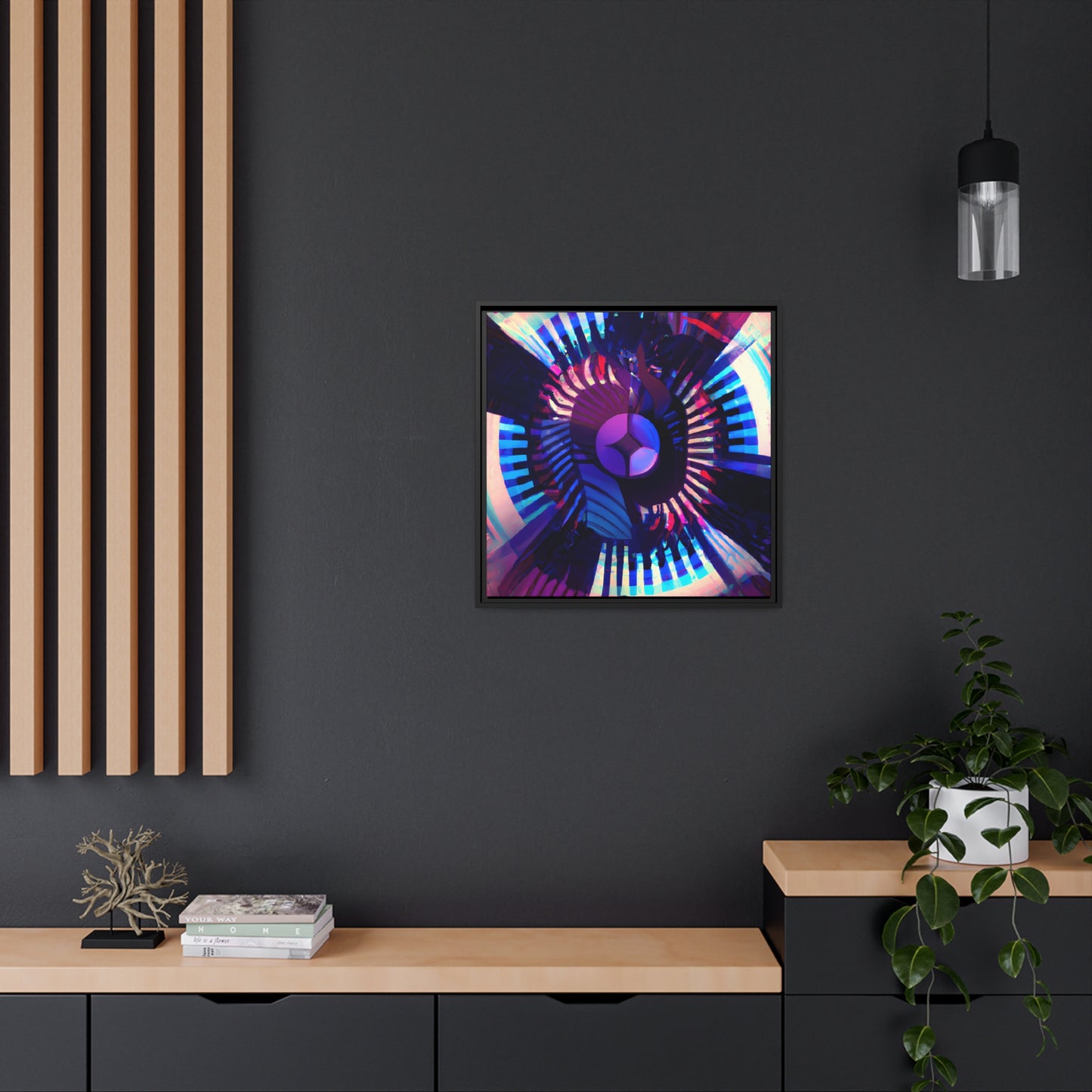 Neon Nexus 9 - on Framed Canvas