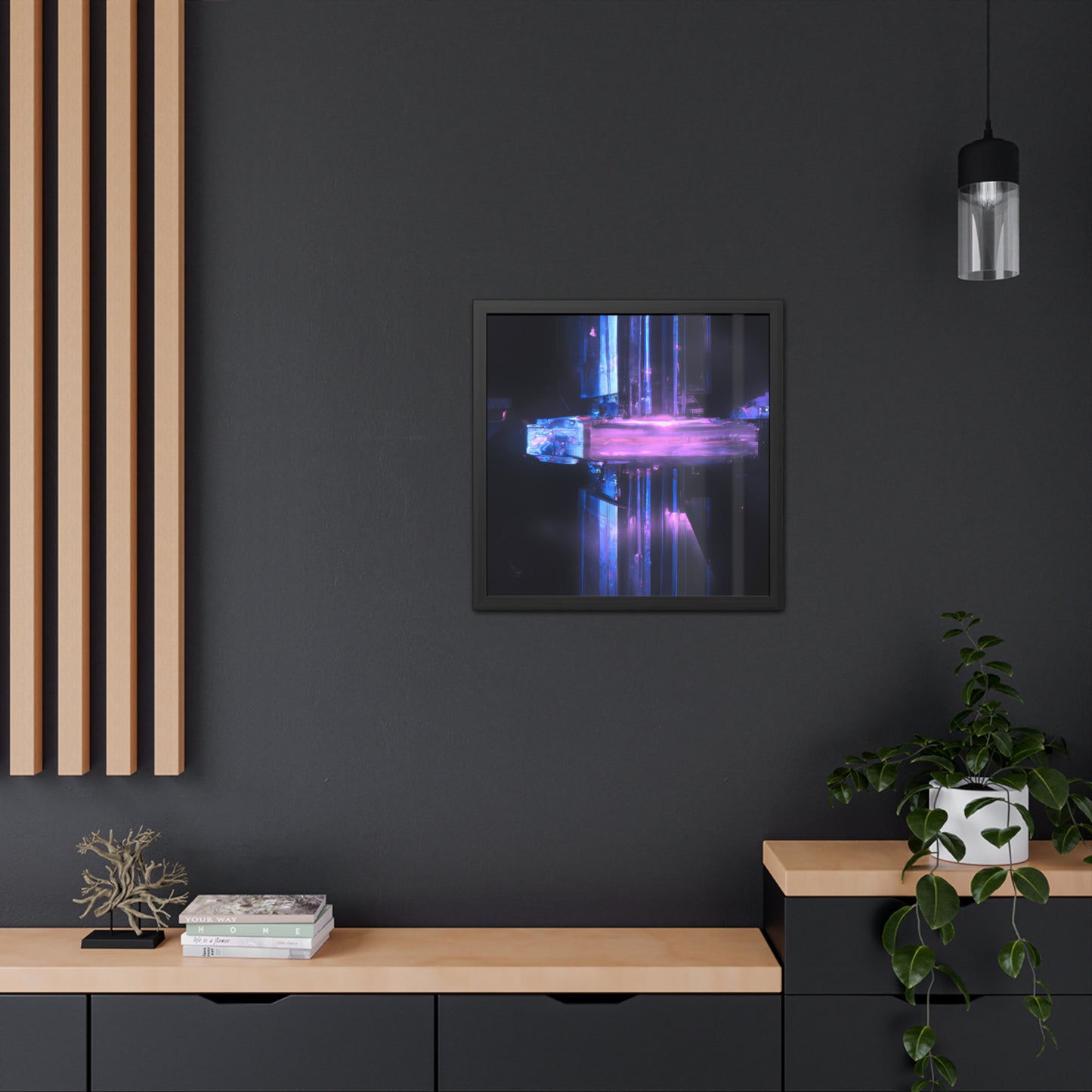 Neon Nexus 16 - on Framed Print