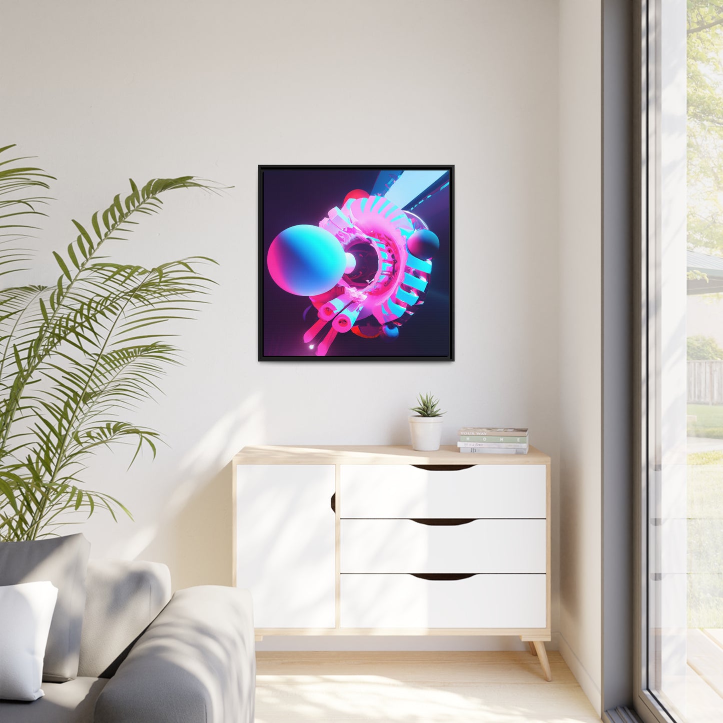 Temporal Flux 9 - on Framed Canvas