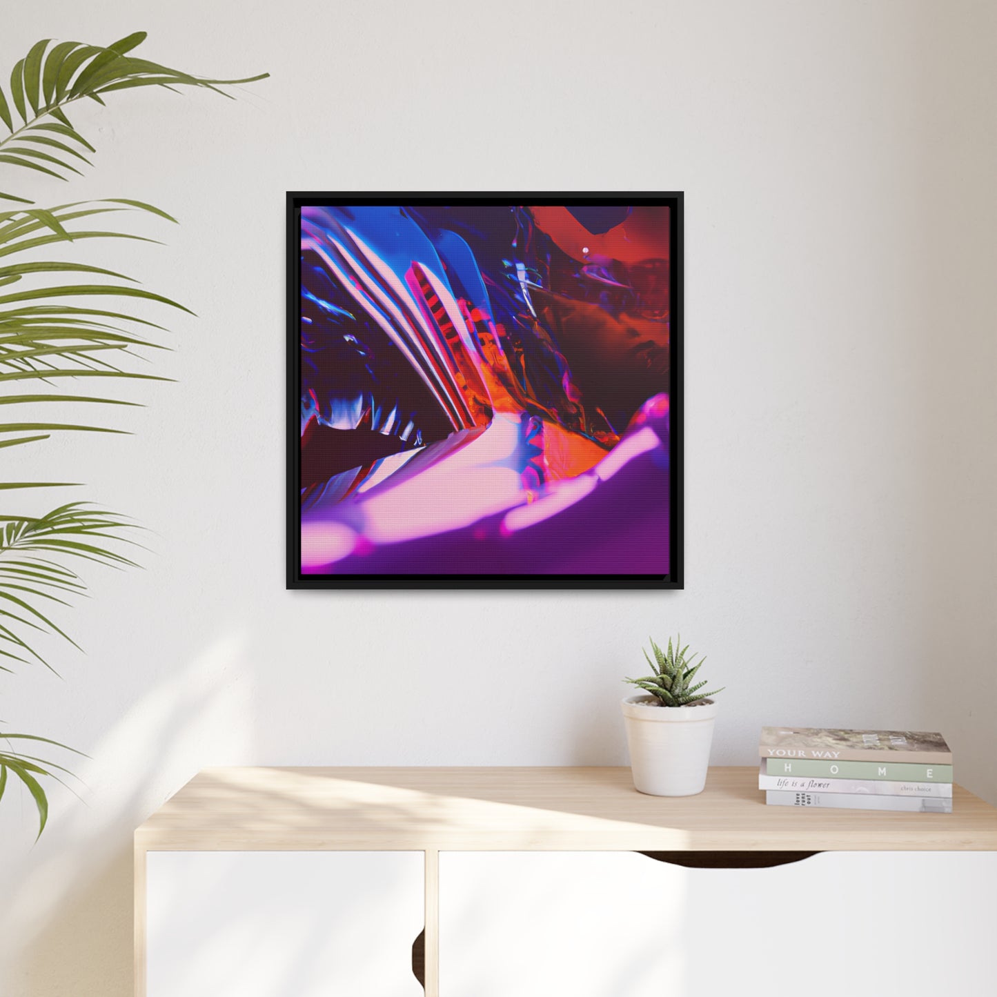 Neon Nexus 14 - on Framed Canvas