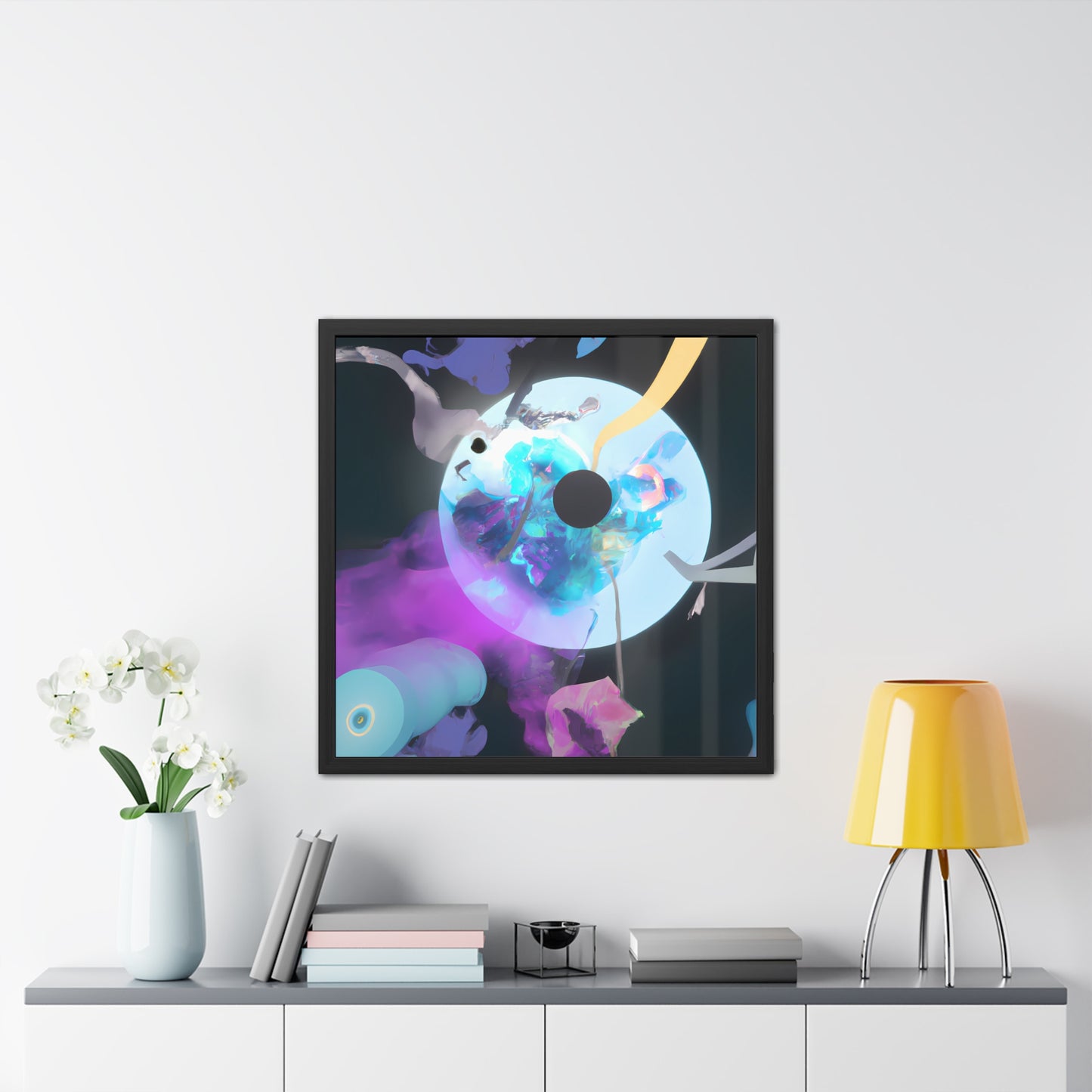 Neon Nexus 1 - on Framed Print