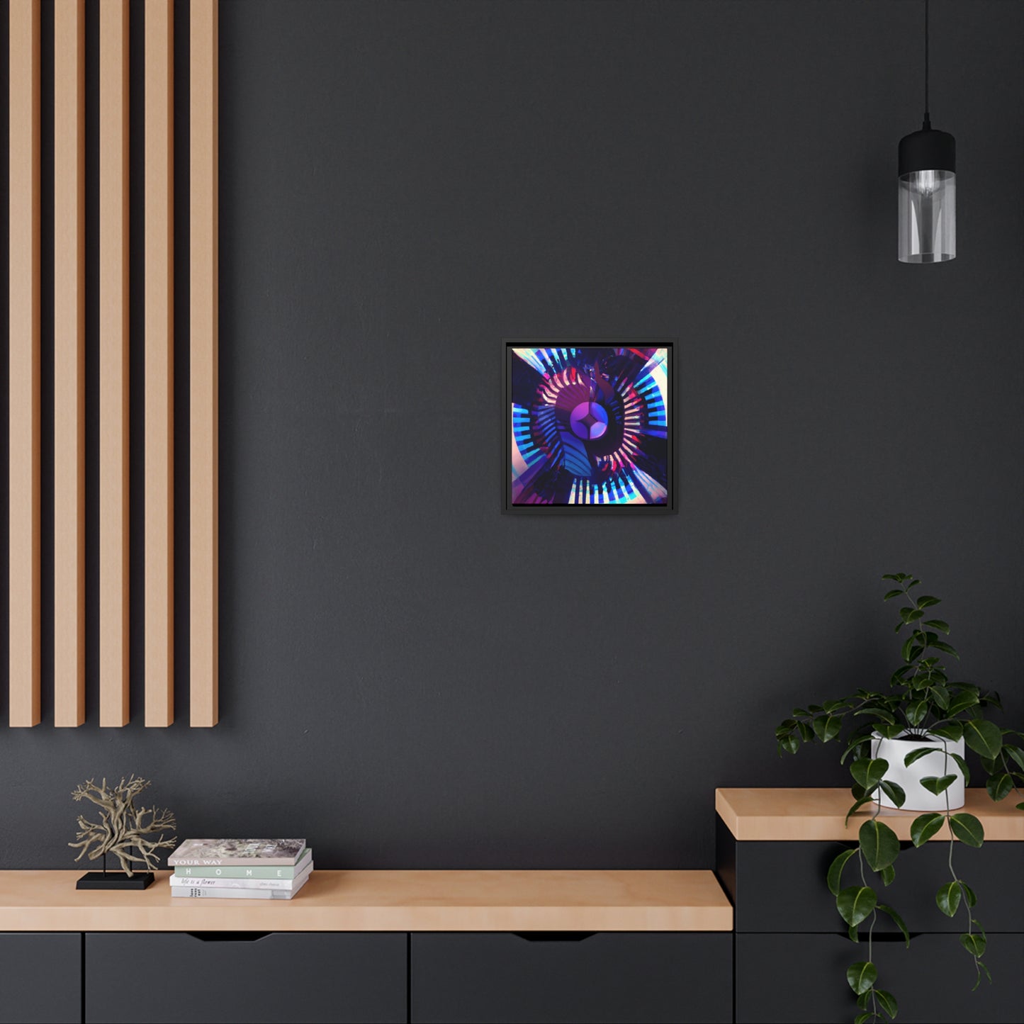 Neon Nexus 9 - on Framed Canvas