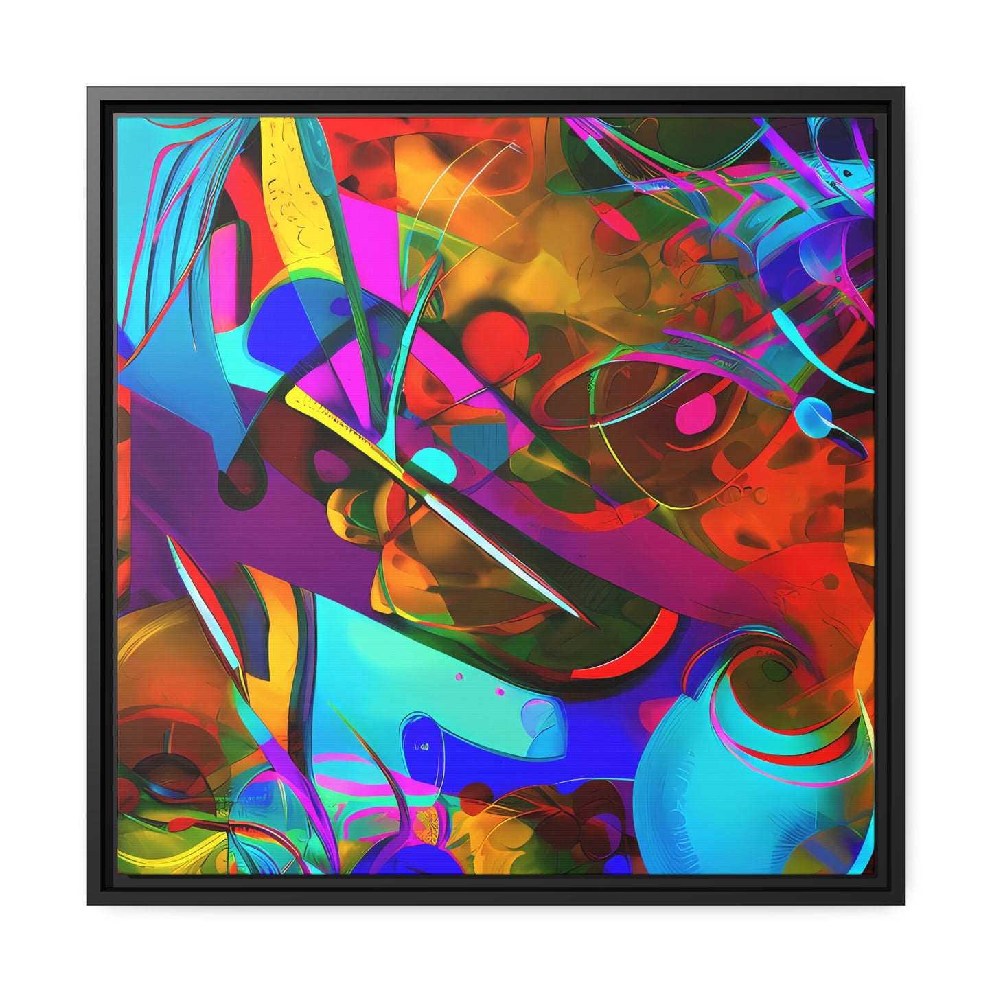 Fabstract 67 - on Framed Canvas