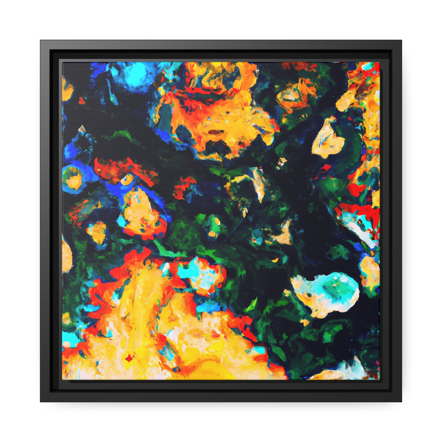 Fabstract 89 - on Framed Canvas