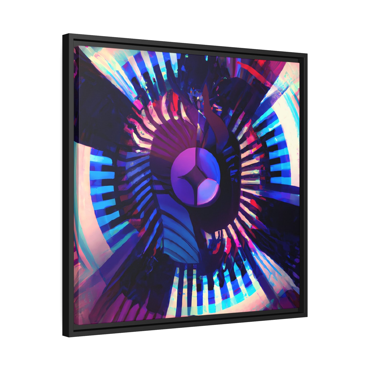 Neon Nexus 9 - on Framed Canvas