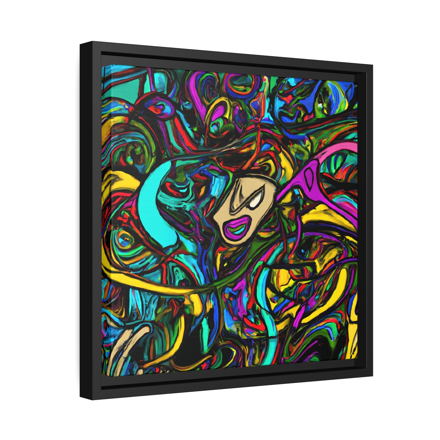 Fabstract 82 - on Framed Canvas