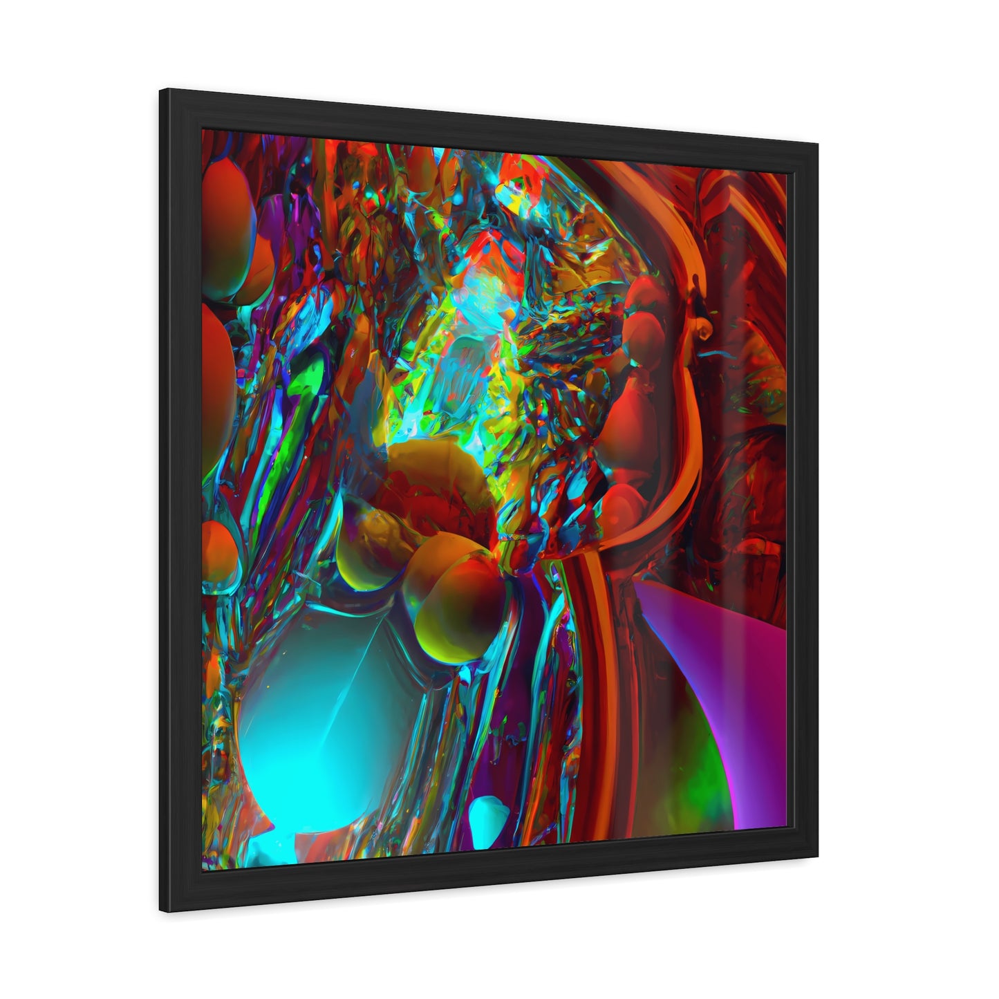 Neon Nexus 10 - on Framed Print