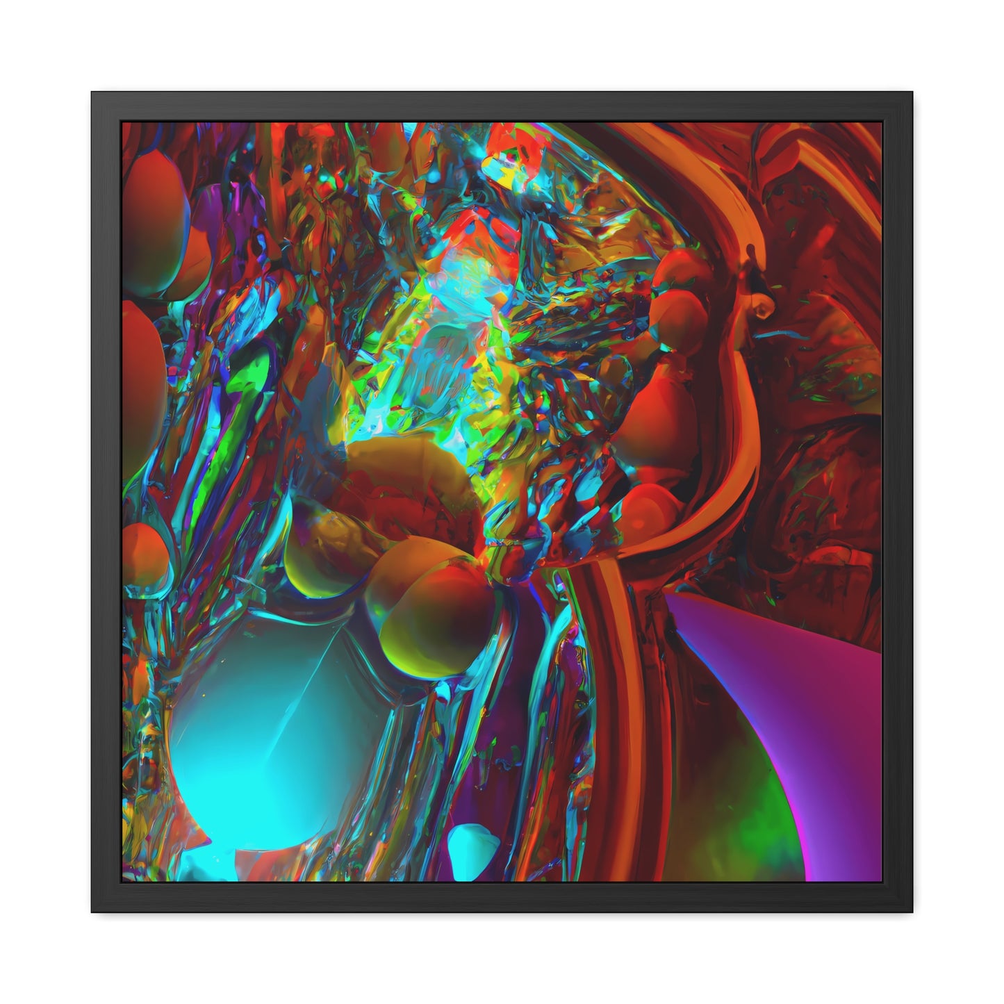 Neon Nexus 10 - on Framed Print