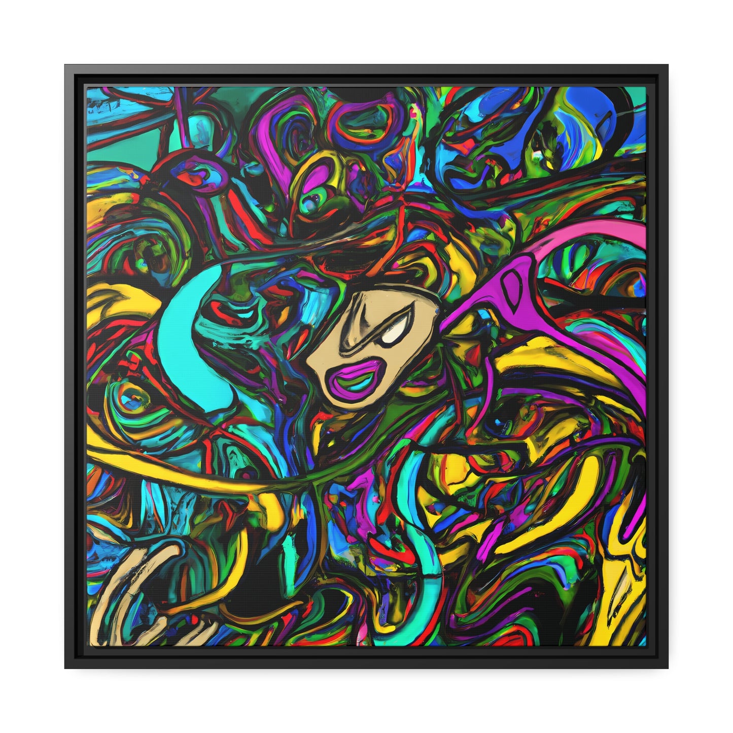 Fabstract 82 - on Framed Canvas