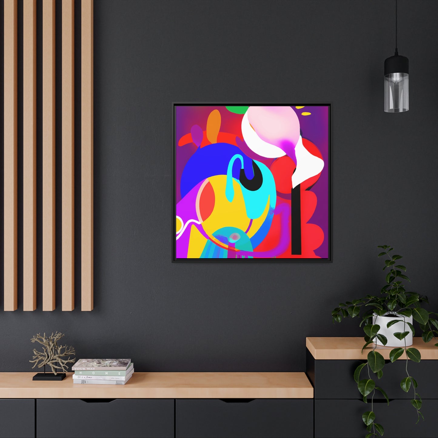 Fabstract 9 - on Framed Canvas