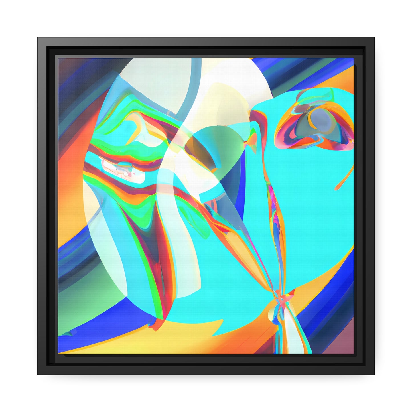 Neon Nexus 10 - on Framed Canvas