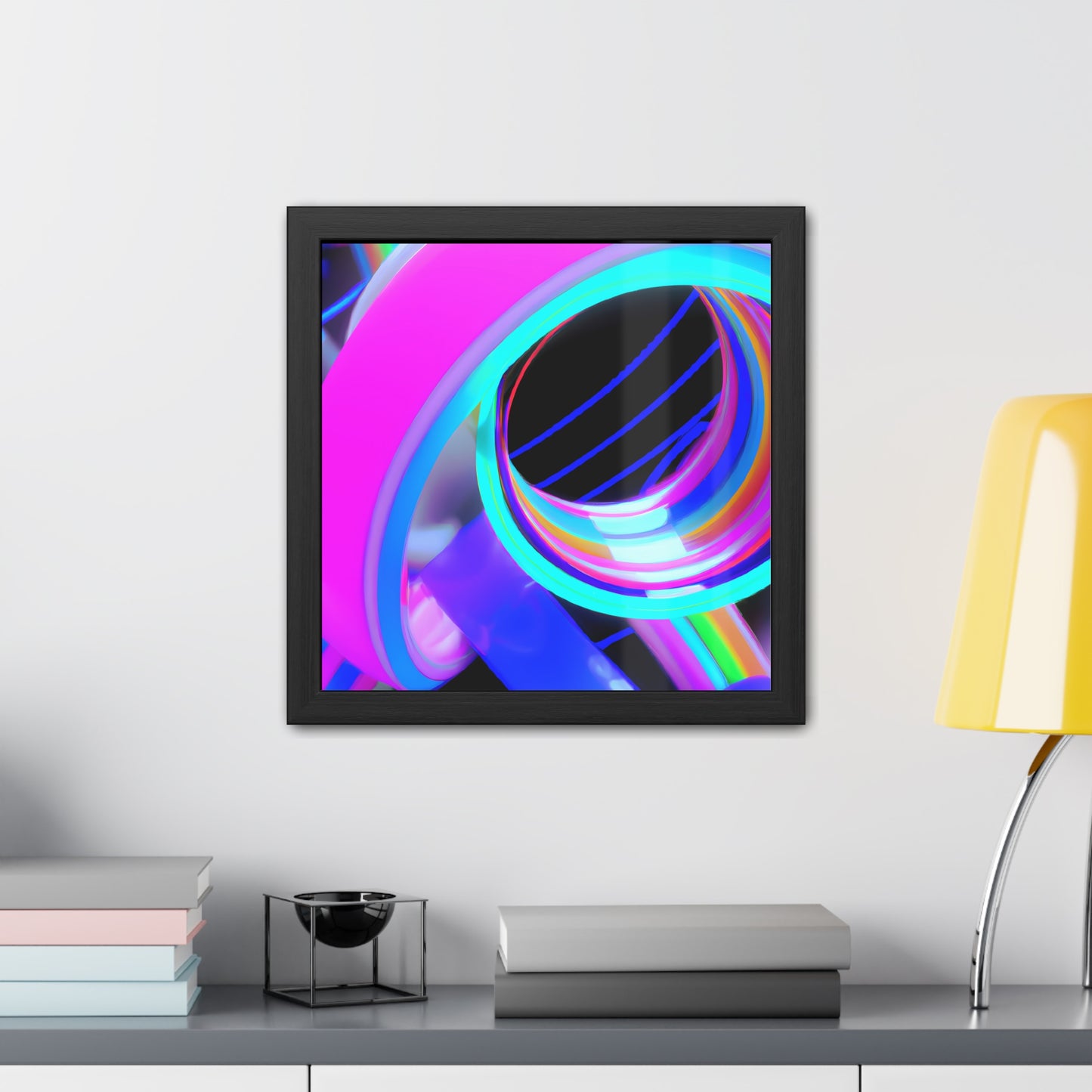 Neon Nexus 13 - on Framed Print