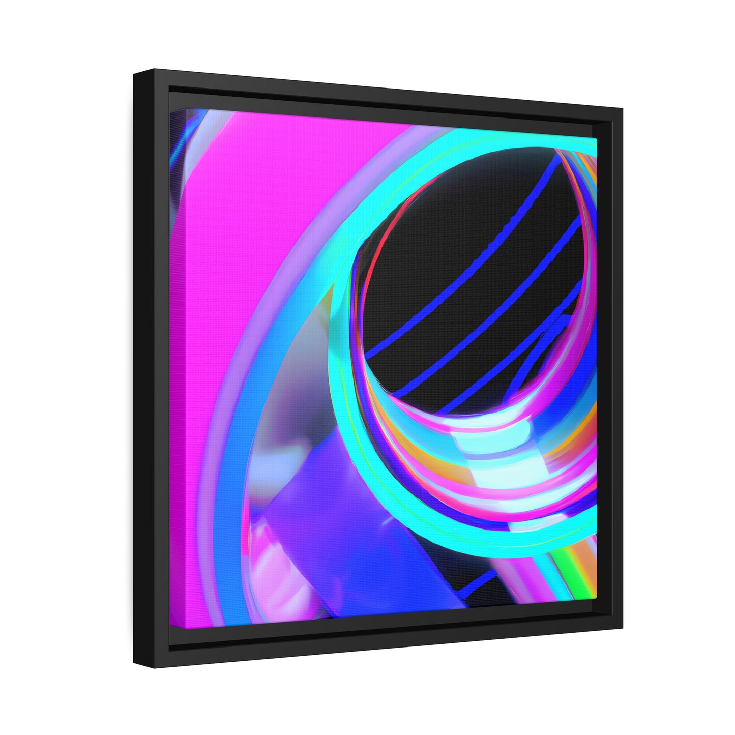 Neon Nexus 13 - on Framed Canvas