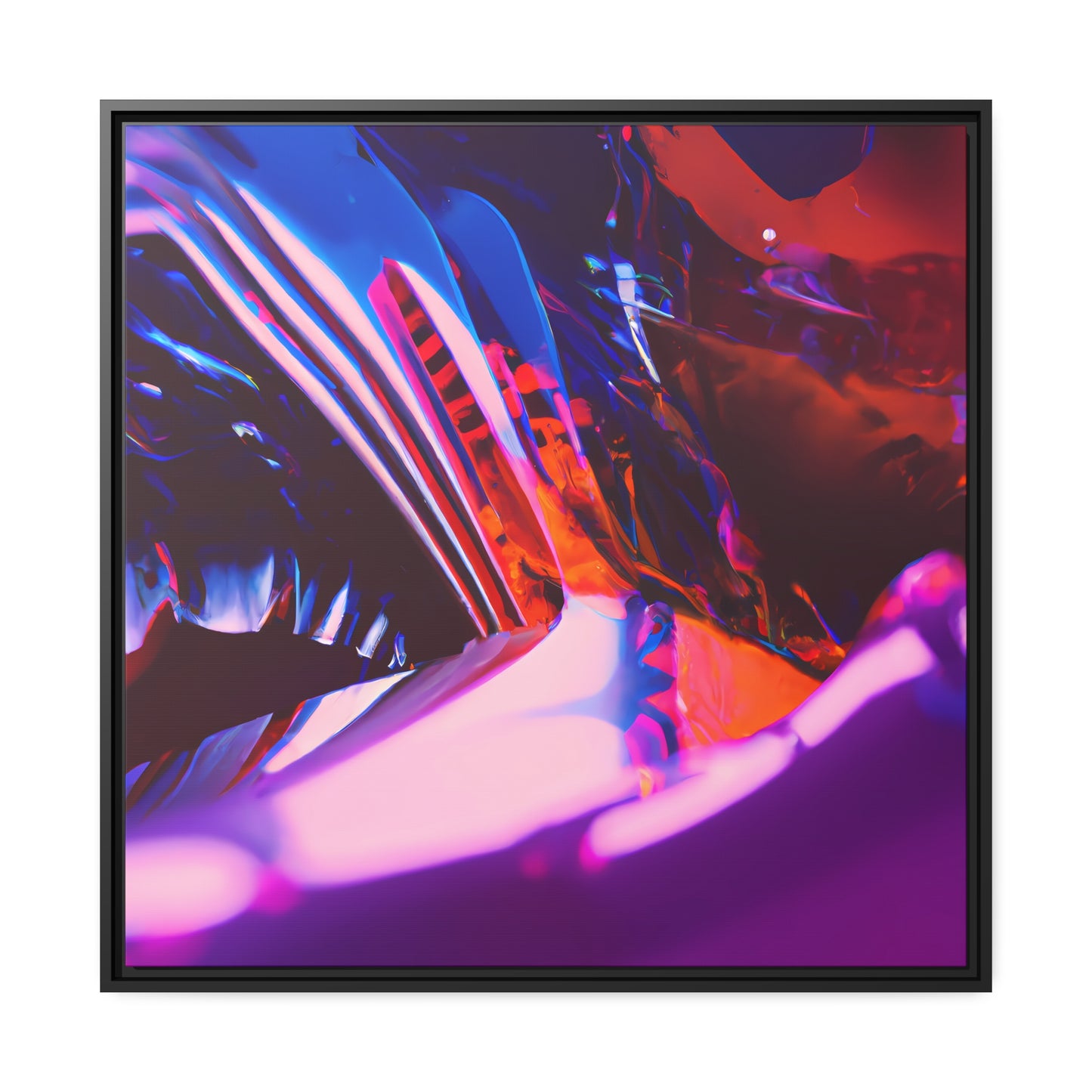 Neon Nexus 14 - on Framed Canvas