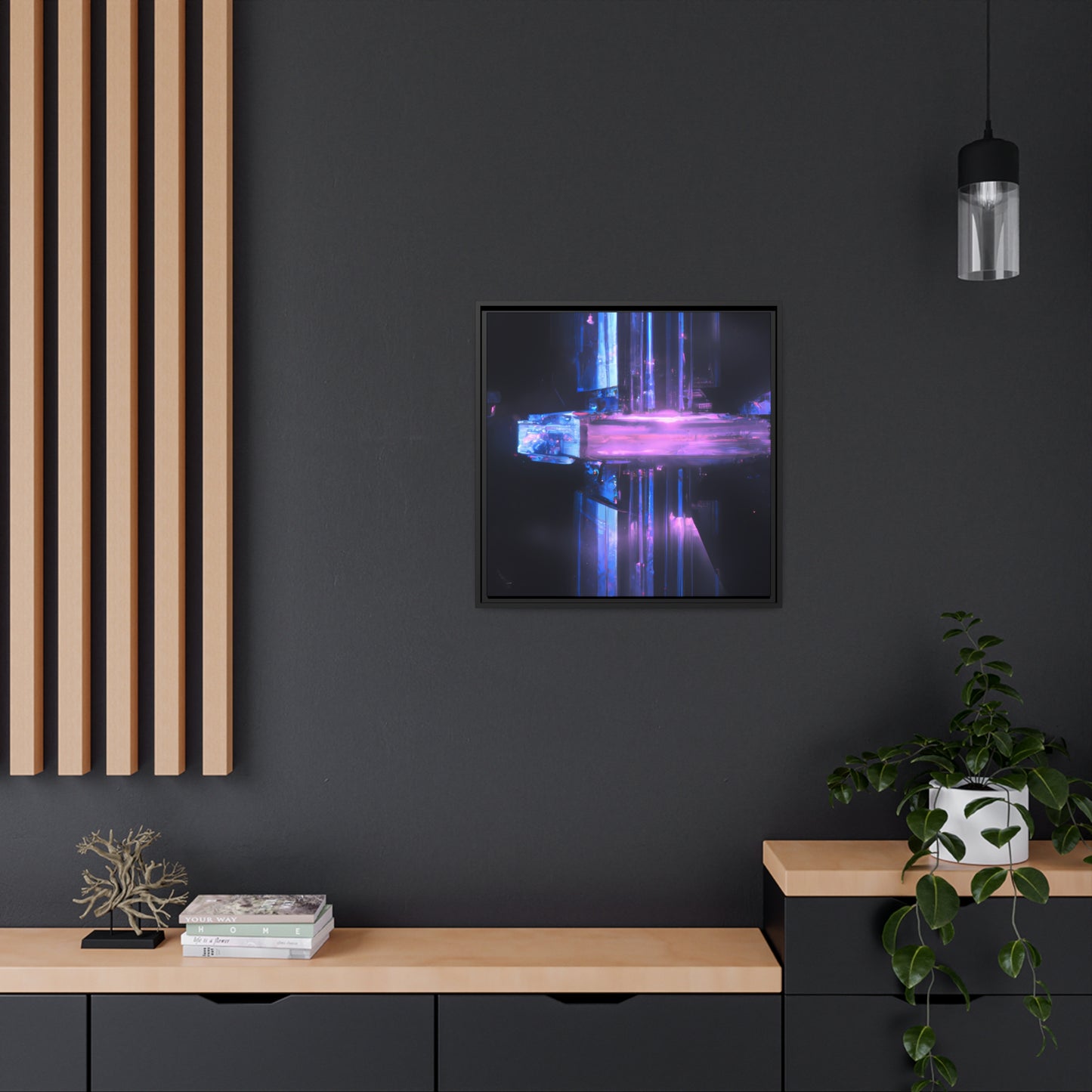 Neon Nexus 16 - on Framed Canvas