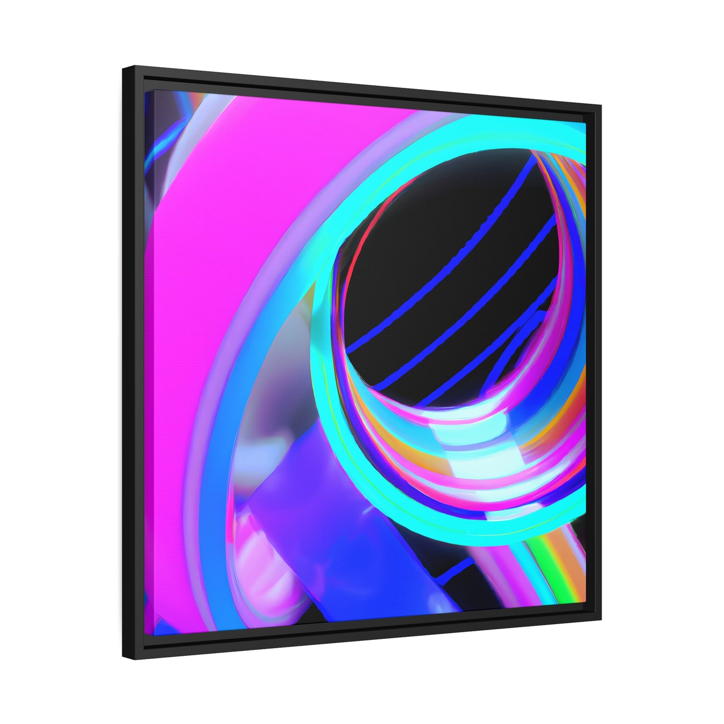 Neon Nexus 13 - on Framed Canvas