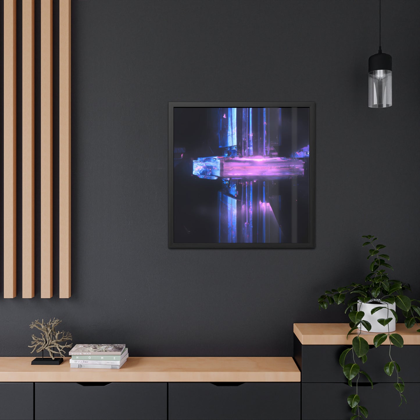 Neon Nexus 16 - on Framed Print