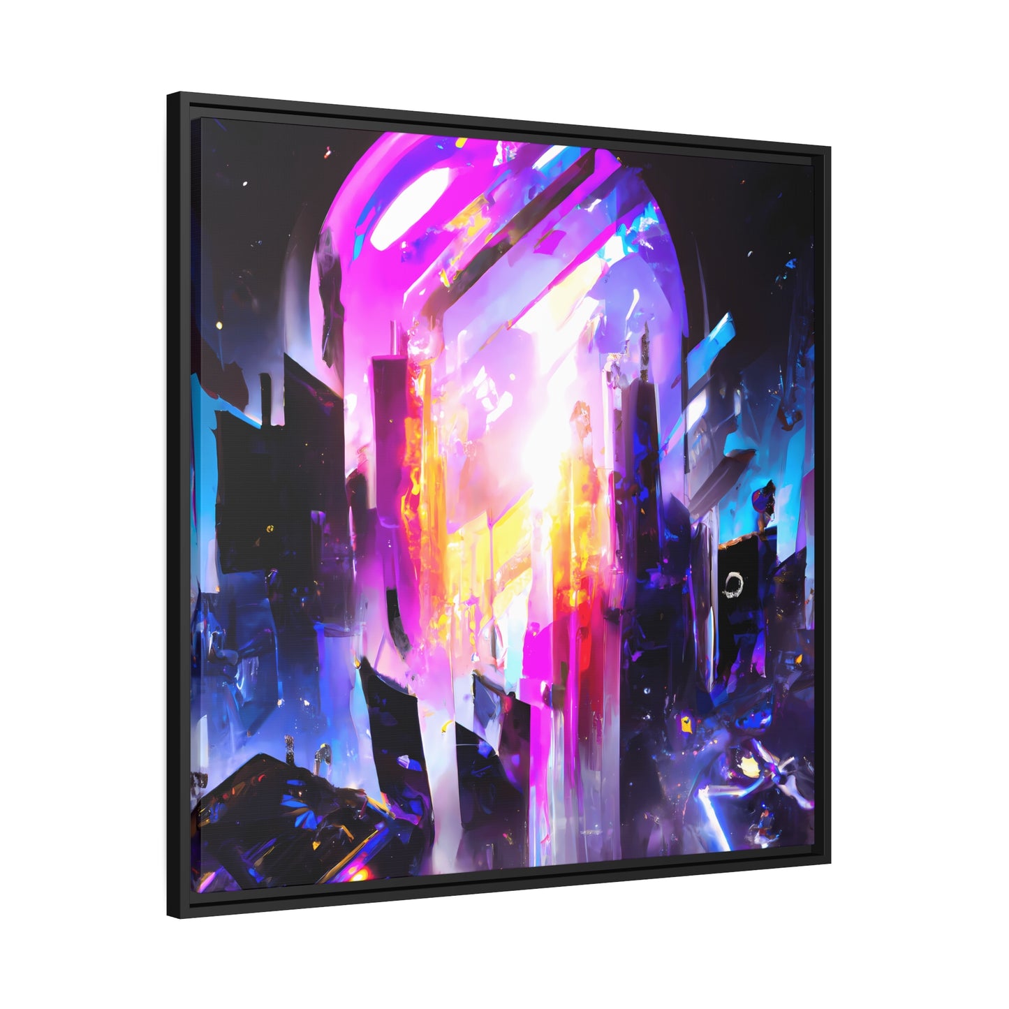 Neon Nexus 7 - on Framed Canvas