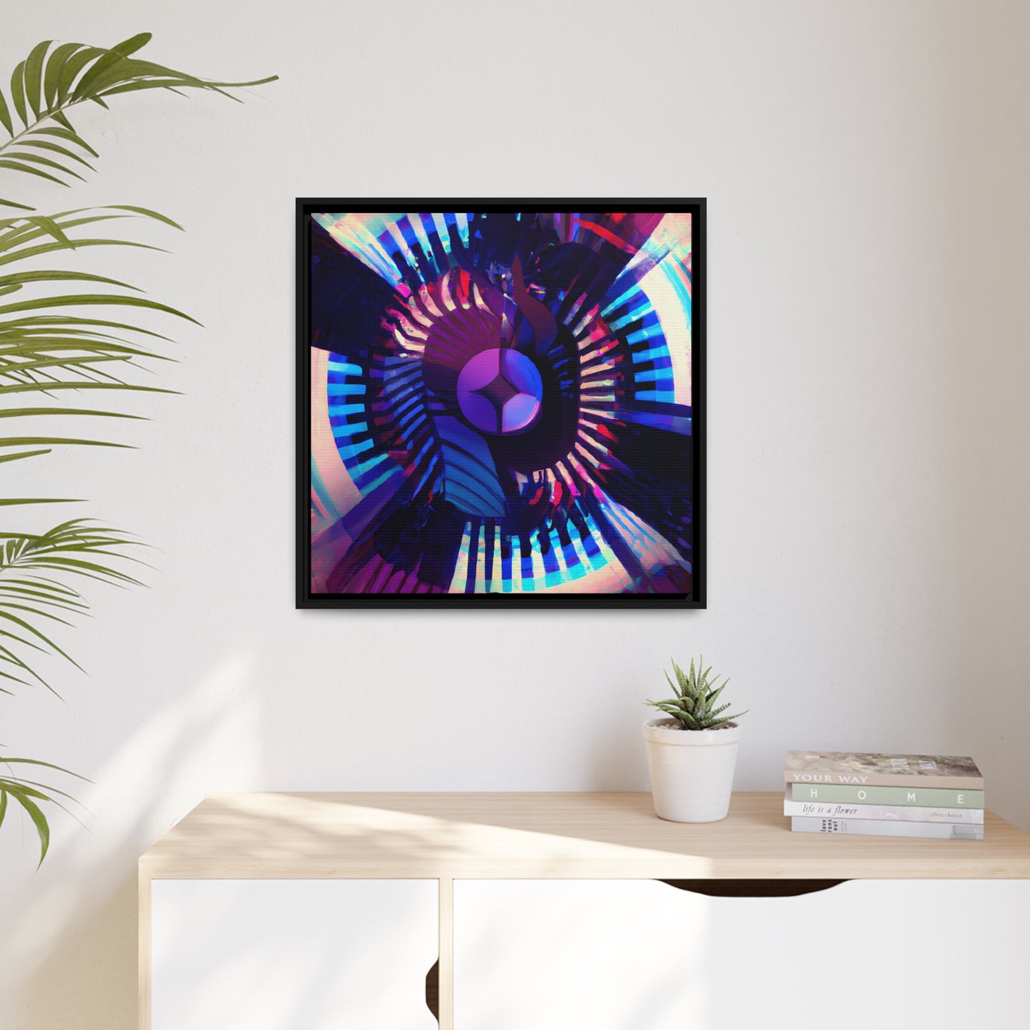 Neon Nexus 9 - on Framed Canvas