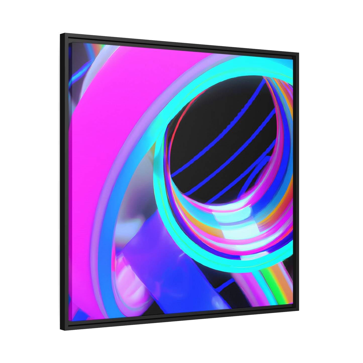 Neon Nexus 13 - on Framed Canvas