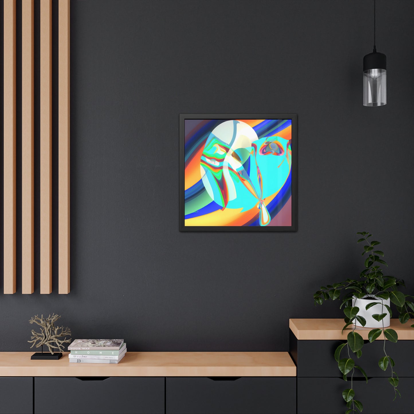 Neon Nexus 9 - on Framed Print