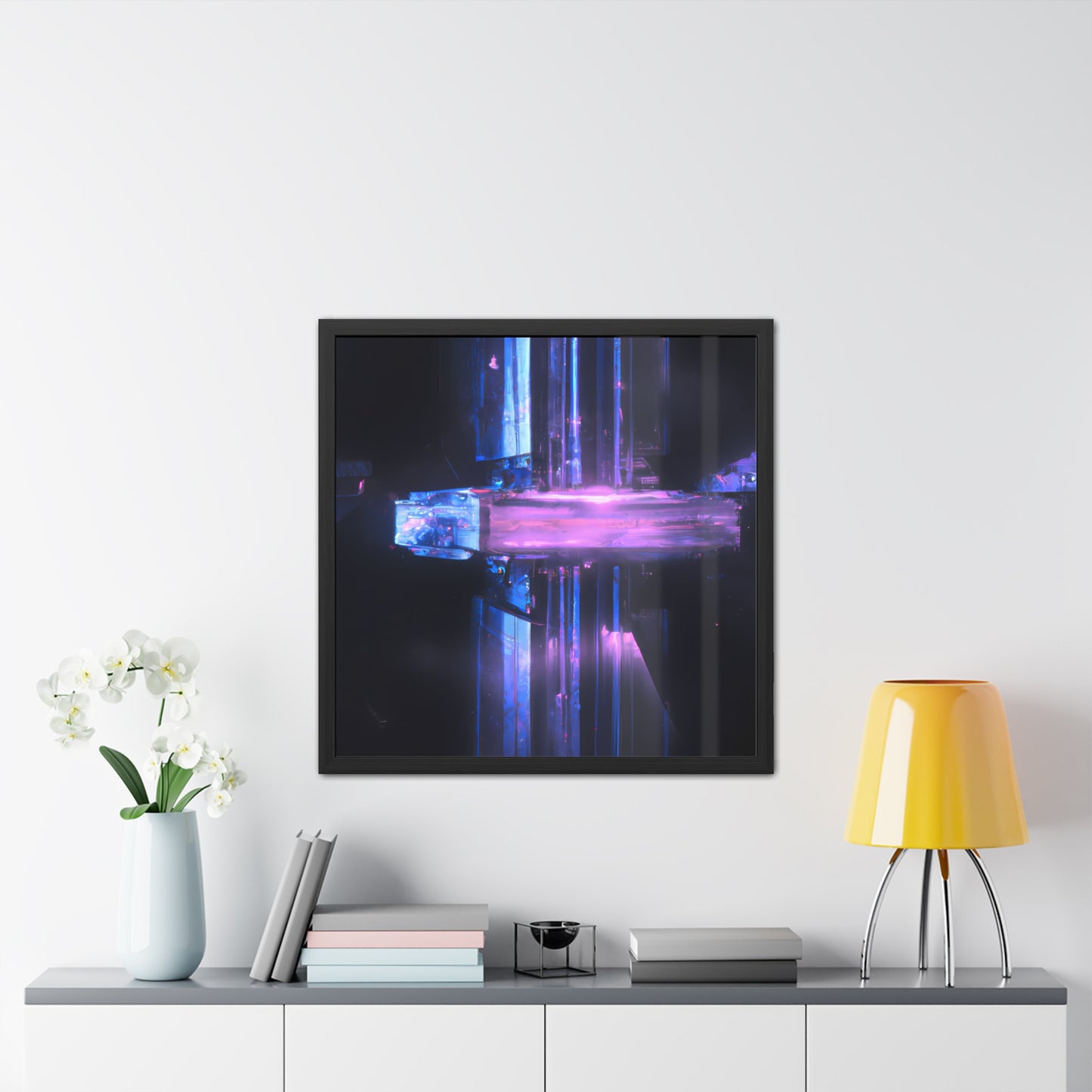 Neon Nexus 16 - on Framed Print